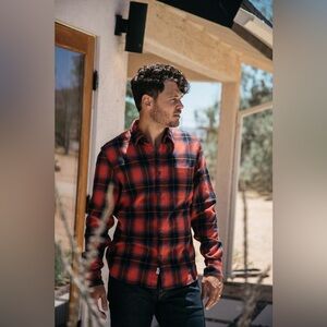 Hiroshi Kato Ripper Red Vintage Plaid Flannel Shirt Men’s Large